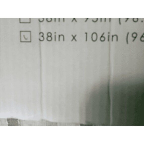 Set of 2 - Panel Pair Linen Stripe Curtains 38"x106" Each-White - Picture 3 of 5